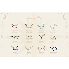 925 Ayar Gümüş Doğum Taşlı Zodyak Burç Kolye | Kişisel & Anlamlı Takı