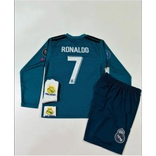Alaturka Mix Rm Cristiano Ronaldo 7/ 2018 Turkuaz Röveşata Uzun Kol Çocuk Forması (Uzun Kol)