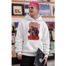 Fuddy Moda Unisex Kreator You Will Suffer Baskılı Kapüşonlu Sweatshirt, Oversize Rock Band Temalı Hoodie