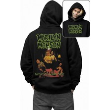 Fuddy Moda Unisex Oversize Marilyn Manson Portrait Of An American Family Sırt Baskılı Kapüşonlu Sweatshirt