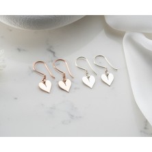 Çengelli Kalp Küpe – 925 Ayar Gümüş Zarif Tasarım