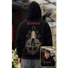 Fuddy Moda Unisex Megadeth Vintage Sırt Baskılı Kapüşonlu Sweatshirt, Oversize Rock Band Temalı Hoodie