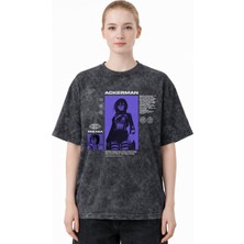 Sevbano Tasarım Mikasa Ackerman Attack On Titan Anime Baskılı Unisex Oversize Eskitme Yıkamalı Tişört