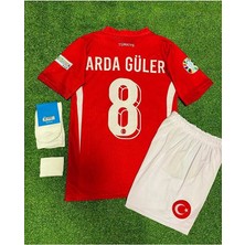 Alaturka Mix Türkiye Euro 2024 A.r.d.a Güler 8 Numara Çocuk Forması 4'lü Set (Red)