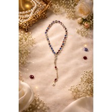 Seymen Bıçakçılık Bordo Mavi Paslanmaz Çelik Ağır Tesbih – Şık Tasarım Erkek Tesbihi, Özel Hediye