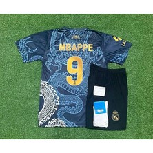 Alaturka Mix R.e.a.l M.a.d.r.i.d 2024/25 Sezonu Kylian Mbappe Dragon Desenli Konsept Çocuk Forması 4'lü Set