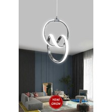 Allians Modern 3 Renk Kumandalı Krom Avize, Şık ve Ayarlanabilir Aydınlatma