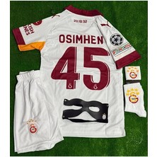 Alaturka Mix Gâlatâsarây 2026 O.'s'i'm'h'e'n Yeni Sezon Deplasman Beyaz Çocuk Forması Şampiyonlar Ligi (Patch)