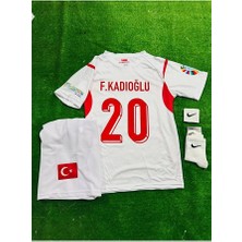 Alaturka Mix Türkiye 2026 Ferdi Kadıoğlu Deplasman Beyaz Milli Takım Çocuk Forması 4'lü Set