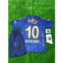 Alaturka Mix FENERBÃHÇE/.2026 Alex De Souza Alternatif Yaka Lacivert Yeni Sezon Çocuk Forma 4'lü Set