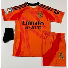 Alaturka Mix Real Madrid #isimsiz Çocuk Forması Turuncu Çorap Bileklik Hediyeli