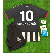 Alaturka Mix Siyah/beyaz 2026 ./orkun Kökçü..' 10 Yeni Sezon Iç Saha Çubuklu Çocuk Forması 4lü Set