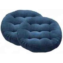 Ayzen Home 2li Pofidik Yuvarlak Meditasyon Minderi Oturma Yastığı Oyun Minderi 50CM x 50CM X7CM