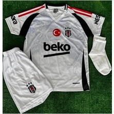 Alaturka Mix Siyah/beyaz 2024/25 ./k.arroyo Jr./..' 10 Yeni Sezon Alternatif Harita Desenli Çocuk Forması 4lü Set