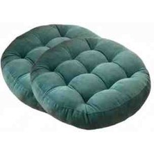 Ayzen Home 2li Pofidik Yuvarlak Meditasyon Minderi Oturma Yastığı Oyun Minderi 50CM x 50CM X7CM