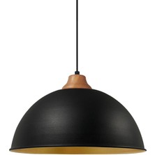 Allians Modern Siyah Ahşap Sarkıt Avize, Mutfak, Salon, Kafe ve Ofis Dekoru