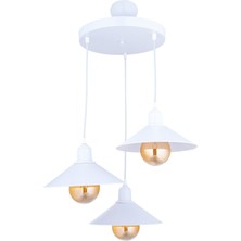 Allians Şık 3'lü Sarkıt Avize, Beyaz, Modern ve Şık Aydınlatma Parçası