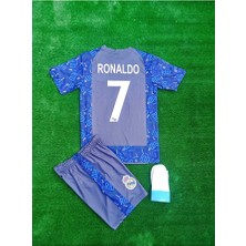 Alaturka Mix R.e.a.l M.a.d.r.i.d Cristiano Ronaldo Özel Konsept Çocuk Forması Şort Çorap 3'lü Set