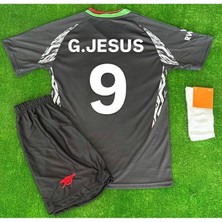 Alaturka Mix Arsenal Gabriel Jesus Deplasman Siyah Çocuk Forması 4 Lü Set