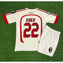 Alaturka Mix Ac.milan Kaka 2007 Nostalji Deplasman Beyaz Çocuk Forması 4'lü Set