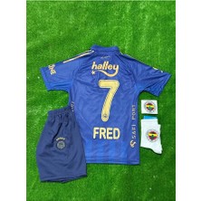 Alaturka Mix FENERBÃHÇE/.2026 Fred Alternatif Yaka Lacivert Yeni Sezon Çocuk Forma 4'lü Set