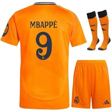 Alaturka Mix R./madridd 2024/25 Yeni Sezon #9 Kylian Mbappe Deplasman Çocuk Forması 4'lü Set