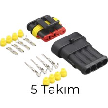İTHAL Super Seal Konnektör Takım - Erkek/dişi (4 Pin) (5 Takım)