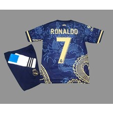Alaturka Mix Real Madrıd C.ronaldo Dragon Desenli Mavi 4lü Set Forması