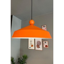 Allians Şık Turuncu Boncuklu Tekli Sarkıt Avize, Restoran ve Kafe Dekoru