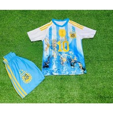 Alaturka Mix Arjantin Lionel Messi Özel Tasarım Çocuk Futbol Forması Özel Futbol Forması Kumaşı