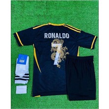 Alaturka Mix R̴.m̴a̴d̴r̴i̴d̴ New 2026 Cristiano Ronaldo //7 Özel Konsept Çocuk Forması 4'lü Set (Gold-Black)