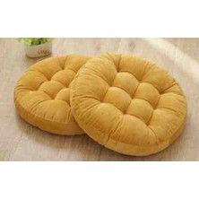 Ayzen Home 2li Pofidik Yuvarlak Meditasyon Minderi Oturma Yastığı Oyun Minderi 50CM x 50CM X7CM