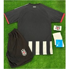 Alaturka Mix 2026 Sezonu Beşikt'aş Isimsiz Siyah Beyaz Çizgili Çocuk Forması 4 Lü Set