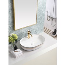 Harmeh Zakopane Serisi Oval Tezgah Üstü Çanak Lavabo 60X40X14CM