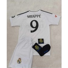 Alaturka Mix Real Madrid 2024/25 Yeni Sezon Kylian Mbappe 9// Iç Saha Çocuk Forması 4'lü Set (Syh-Armalı)