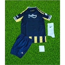 Alaturka Mix 4 Lü Set Fe.ner.bah'çe 2026 Sezonu Sarı Lacivert Arkası Boş Çubuklu Çocuk Forması Full Set