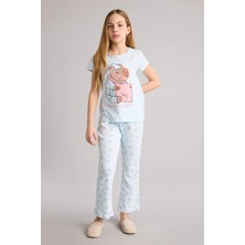 DeFacto %100 Pamuklu 2'li Pijama Takımı Kız Çocuk H0152A826SP