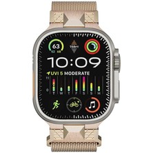 Luxen Glemax Ile Uyumlu Ultra 49MM KRD-107 Metal Hasır Kordon Starlight