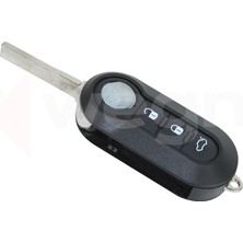 Wegna Hnrlishp Kontak Anahtar Kumanda Koruyucu Kilif Silikon Fiat Doblo Ducato Punto Fiorino 3 Butonlu Siyah