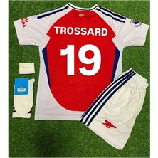 Alaturka Mix Arsenal 2024/25 Iç Saha Kırmızı Çocuk Trossard Forması 4lü Set