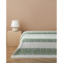 English Home Forest Blossom Baskılı Pamuklu Çift Kişilik Pike 200X220 cm Yeşil