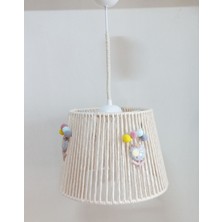 Allians Ekru Makrome Konik Tel Kız Bebek ve Çocuk Odası Sarkan Avize