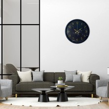 Mey İthalat Mey Ithalat® Siyah Mermer Desenli Görünümlü 36 cm Duvar Saati