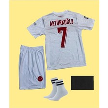 Alaturka Mix Türkiye Kerem Aktürkoğlu Beyaz Milli Takım Çocuk Forması Çorap Bileklik Hediyeli