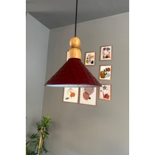 Allians Rumy Vişne Çürüğü Tekli Avize Boncuklu Ahşap Başlık ile Şık Mekanlar