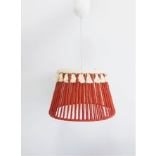 Allians Modern Taba Mokrame Ip Sargılı Pamuk Şeritli Sarkıt Avize, Şıklık ve Işık Duyusu