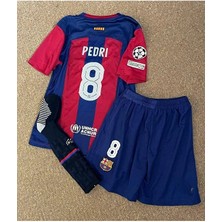 Alaturka Mix B̴a̴r̴c̴e̴l̴o̴n̴a̴ 2023-24 Sezon Pedri 8/ Iç Saha Çocuk Forması 4'lü Set (Armalı)