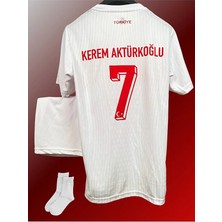 Alaturka Mix A Milli Takım Yeni Sezon Kerem Aktürkoğlu Çocuk Beyaz Forması