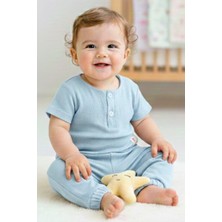 BS Hood x Ipek Atlas Erkek Kız Bebek Çocuk Müslin Kısa Kollu Takım