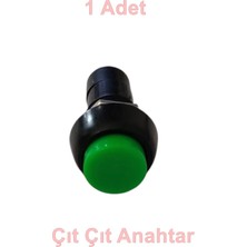 Ender 12MM Yeşil Yuvarlak Kalıcı Çıt Çıt Buton Anahtar